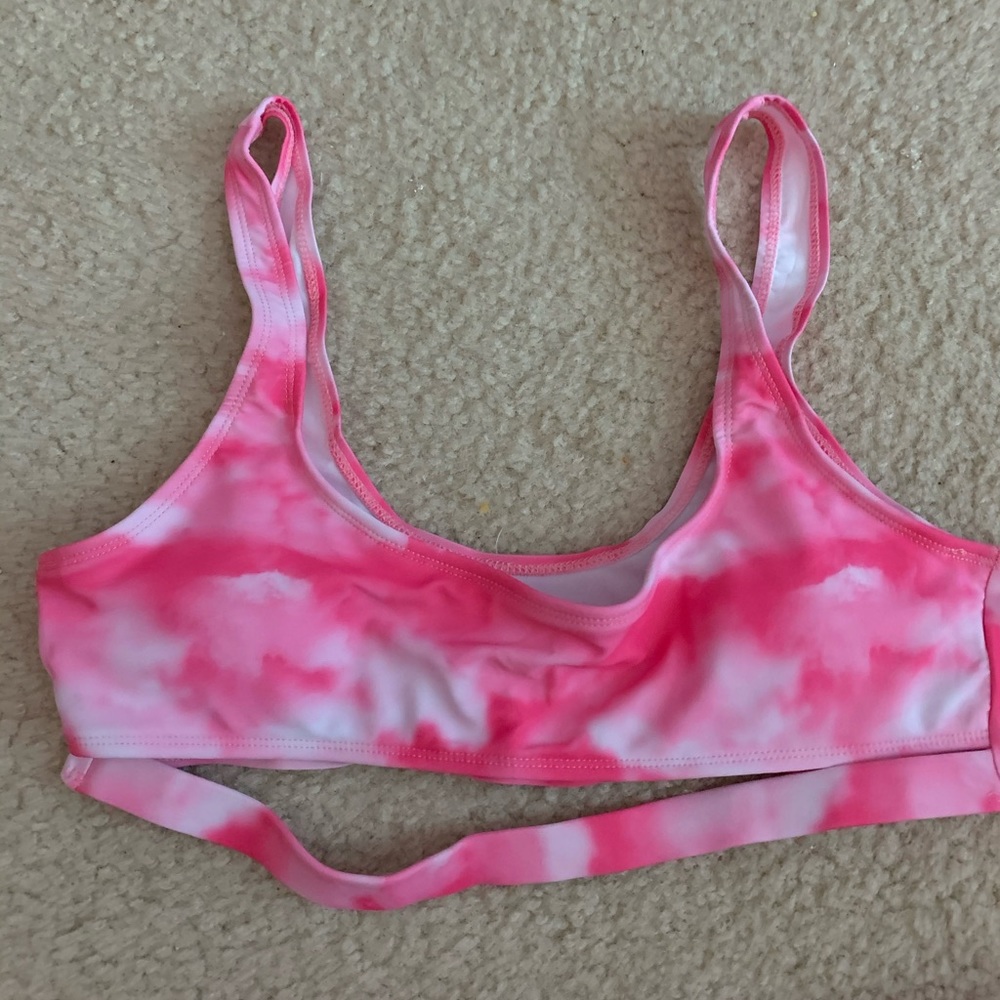Pink tie dye bikini